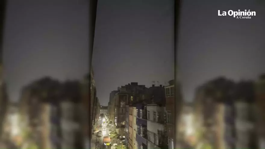 Así cayó la tormenta sobre A Coruña