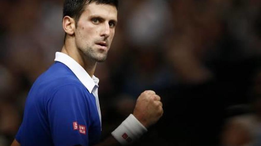 Djokovic celebra un punto en un encuentro reciente.