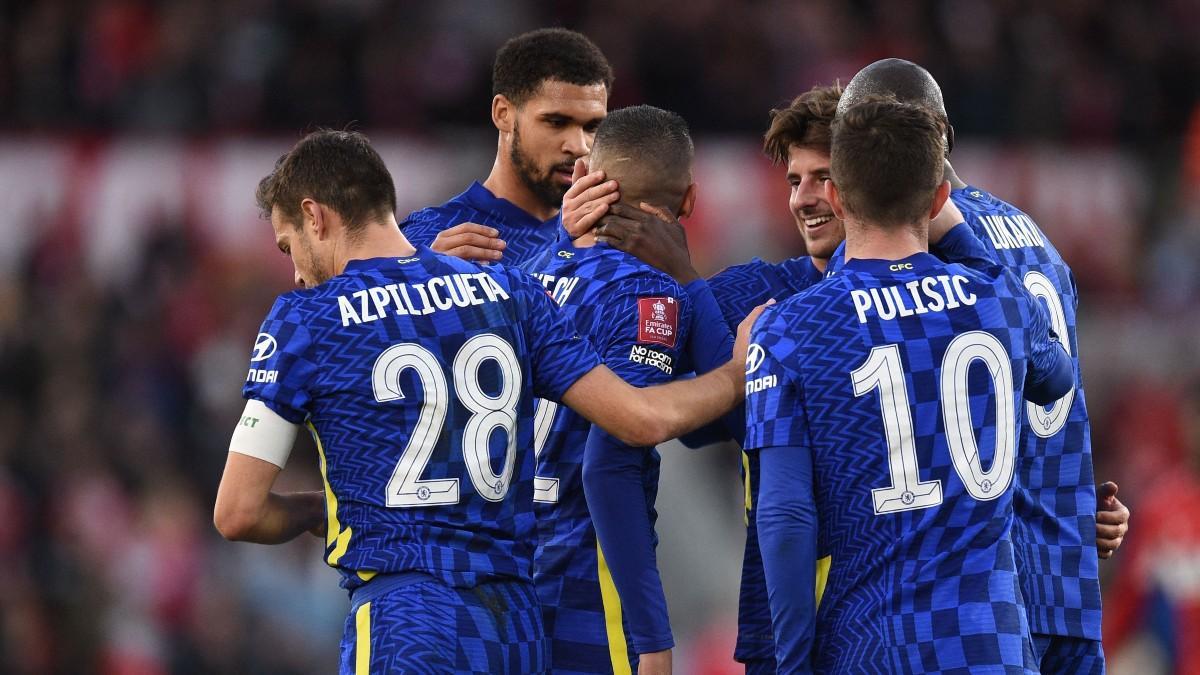 El Chelsea celebra el segundo gol ante el Middlesbrough