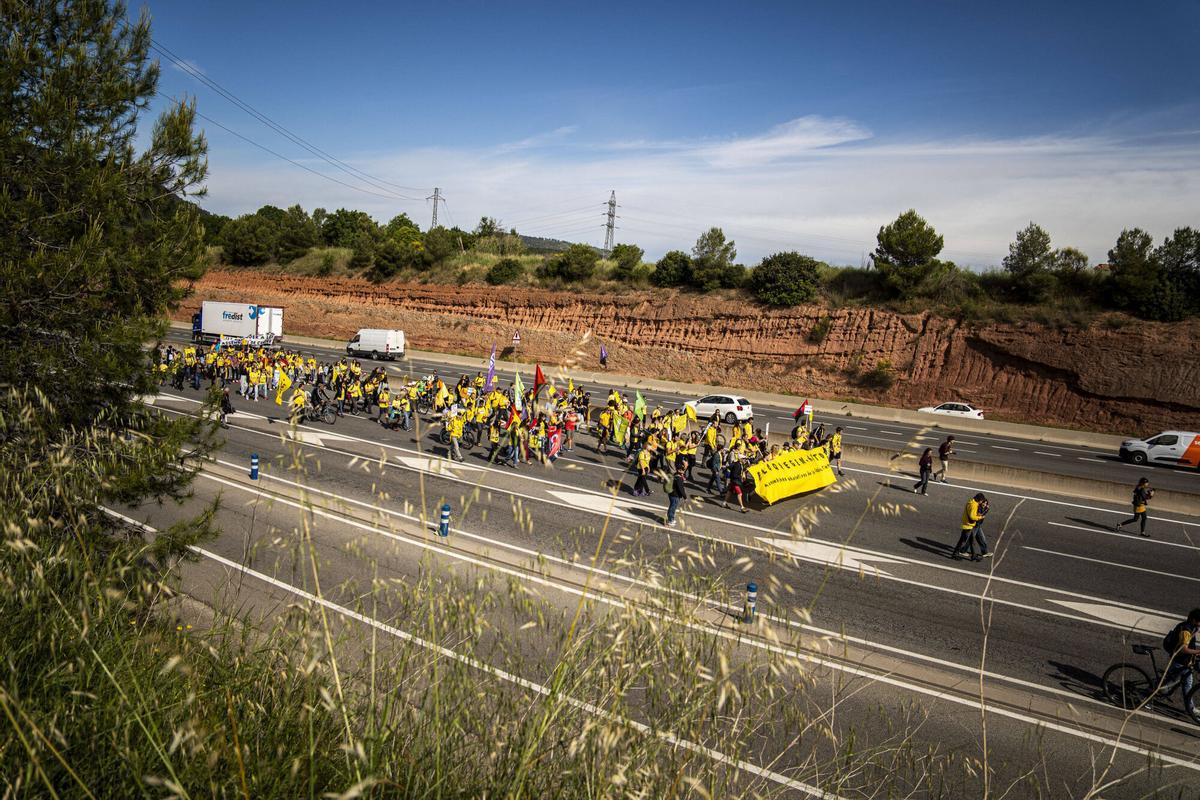 Les fots de la jornada de vaga dels docents a la Catalunya central aquest dijous