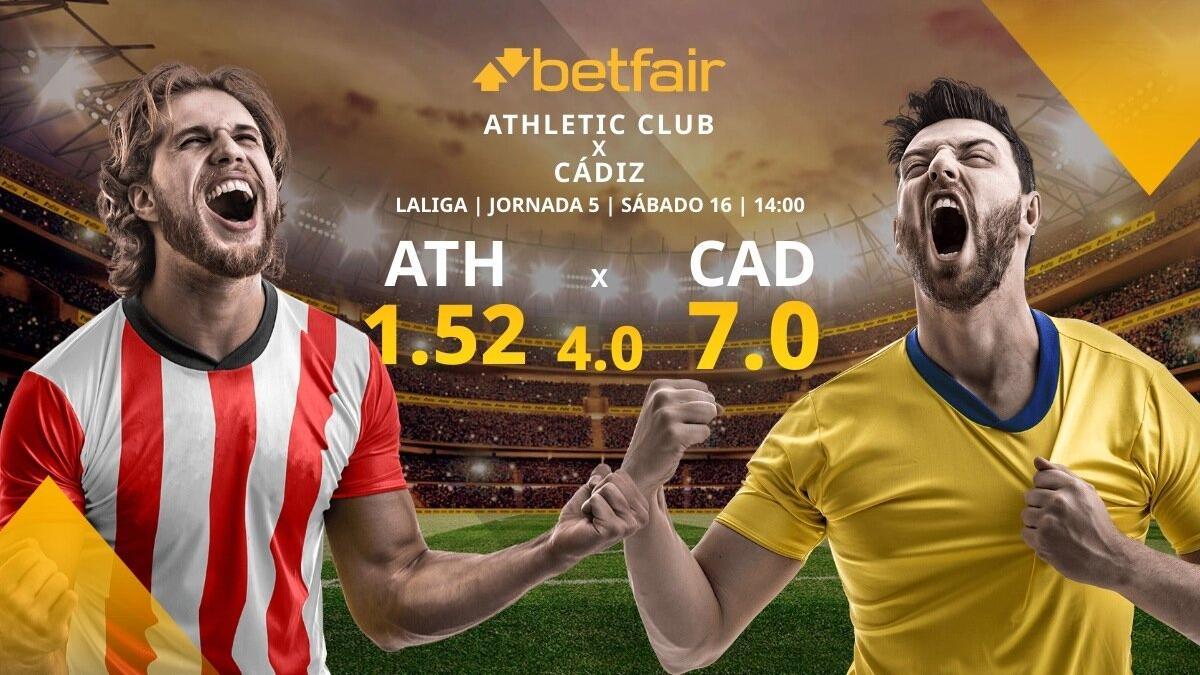 Athletic Club vs. Cádiz CF: horario, TV, estadísticas, clasificación y pronósticos