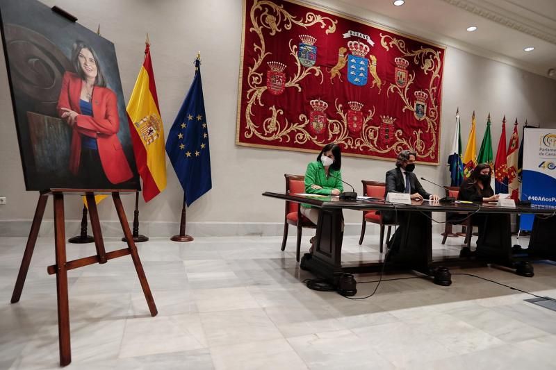Visita de Carolina Darias al Parlamento de Canarias