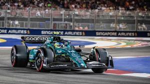 Fernando Alonso, en el circuito de Marina Bay de Singapur.