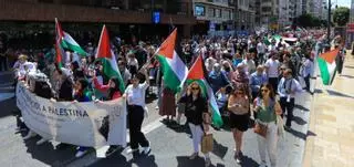 Cientos de personas marchan en València por Palestina al grito de "boicot a Israel"