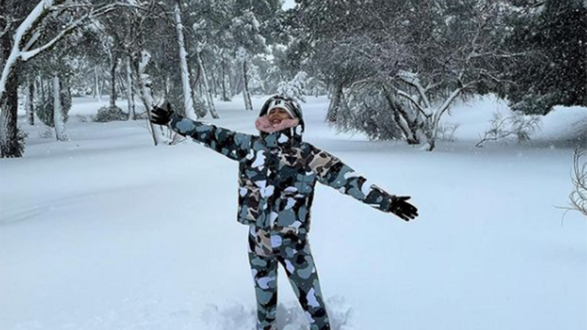 Cristina Pedroche en la nieve con el temporal Filomena