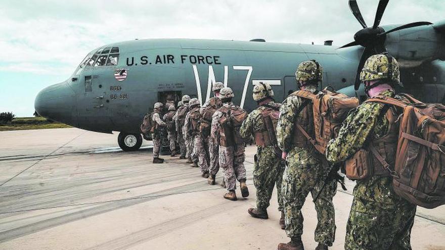 Imagen de archivo de marines estadounidenses asignados a la Fuerza de Combate Expedicionaria de la Armada Europa-África que viajaron a Malí en abril. | | AFRICOM