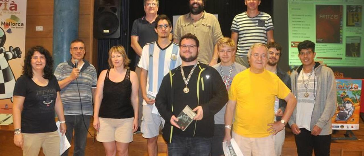 Los premiados en el Festival de partidas rápidas de Calvià.