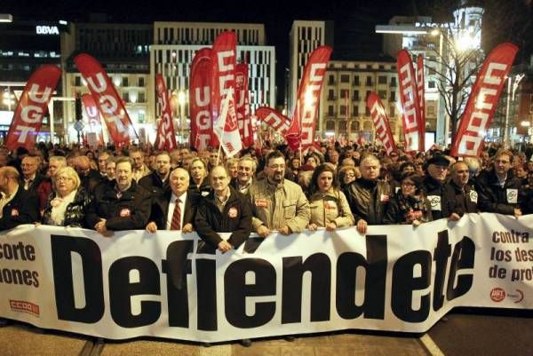 Fotogalería: Protesta en contra del recorte a las pensiones