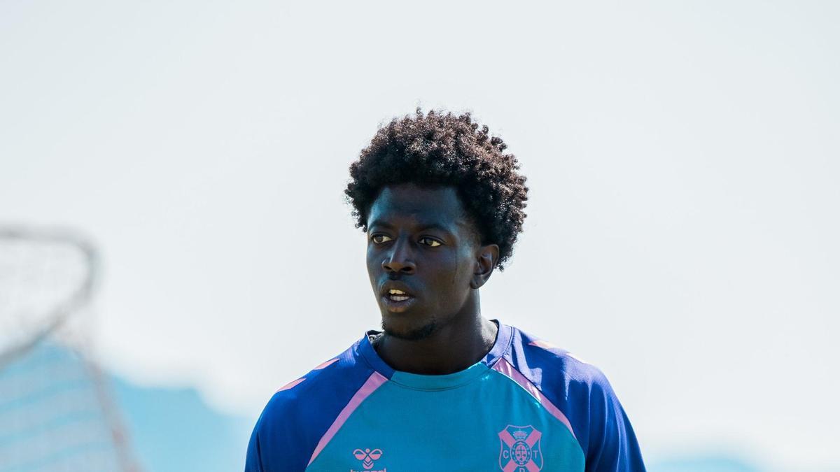 Mahamadou Balde en un entrenamiento en la Ciudad Deportiva.