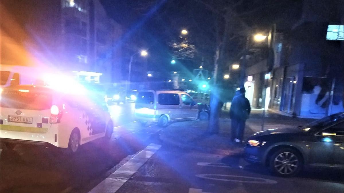 Els vehicles implicats en el primer accident a Figueres