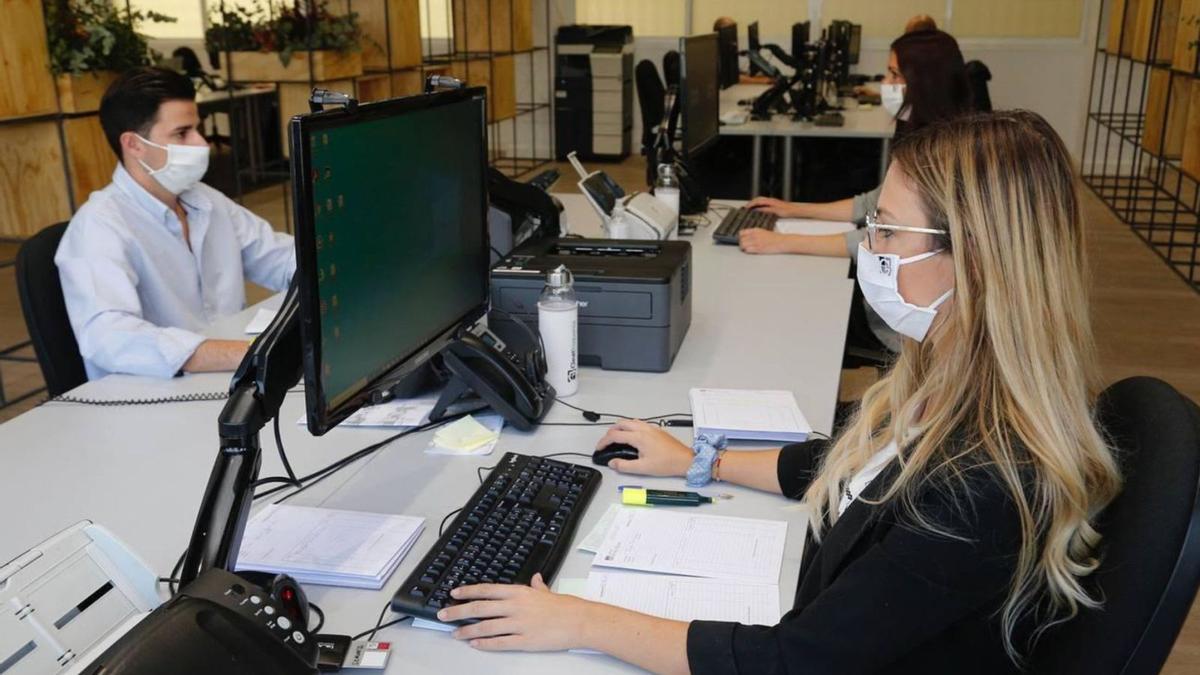 Una de las salas de trabajo de la empresa.