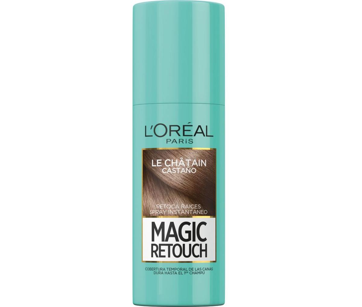 Spray retoca raíces Magic Retouch, disponible en cinco tonos, L’Oréal Paris (7,99 euros).