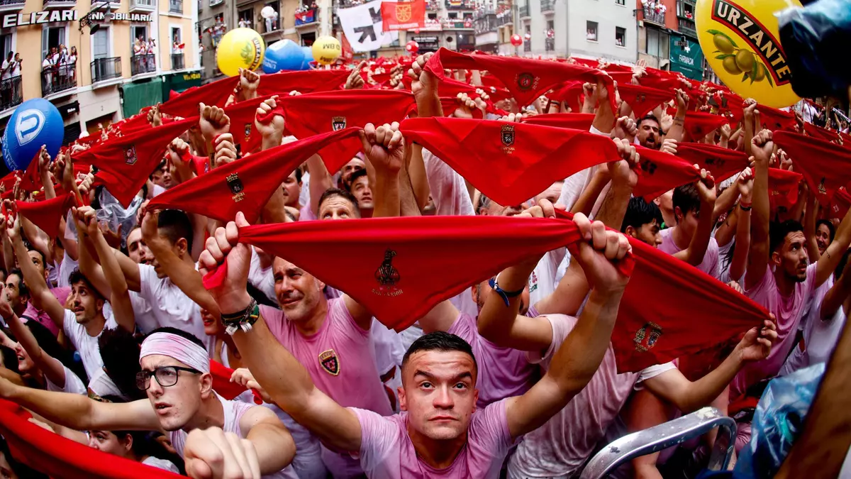Així ha estat el llançament del 'Chupinazo' dels Sanfermines 2023