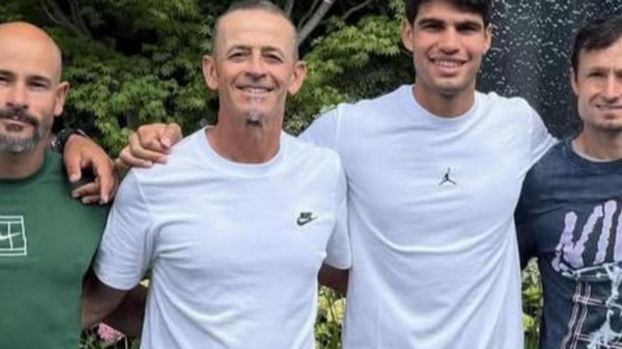 Samu López con Alcaraz. | INSTAGRAM