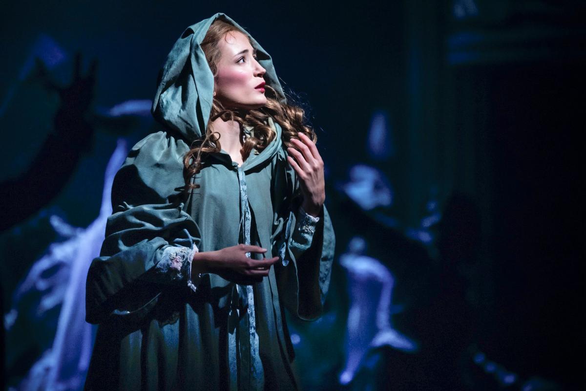 Judith Torella, Christine en el "El fantasma de la ópera" durante la representación.