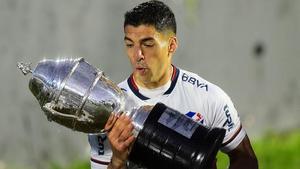 Luis Suárez, campeón con el Nacional.