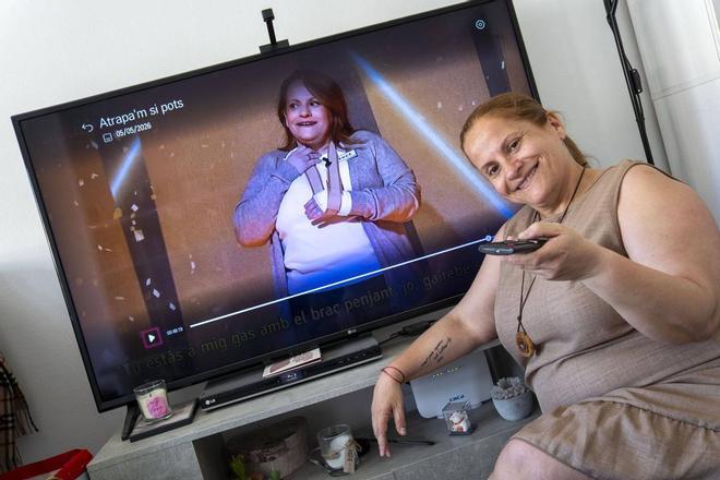 La ganadora del concurs Atrapam si pots de 3Cat, Mercè Ferrer