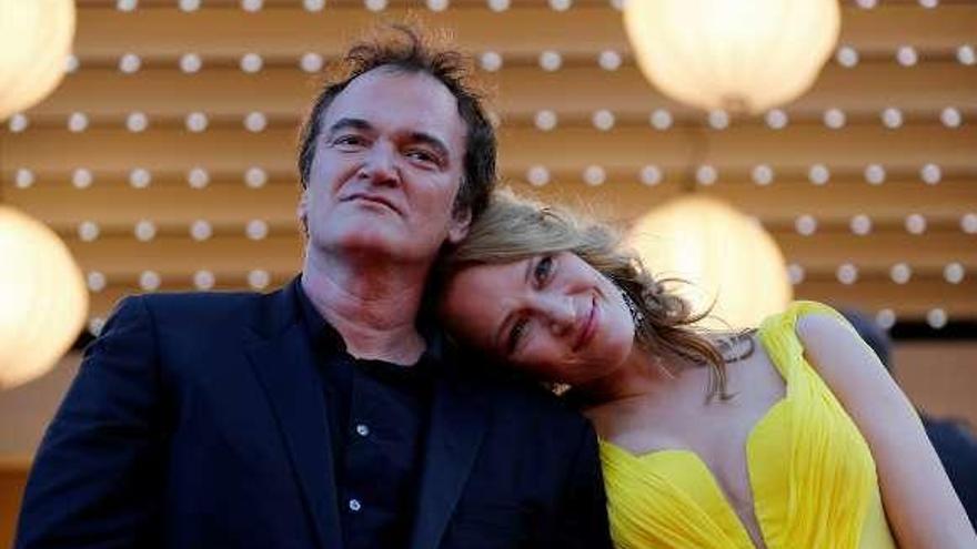 Uma Thurman, con Quentin Tarantino.