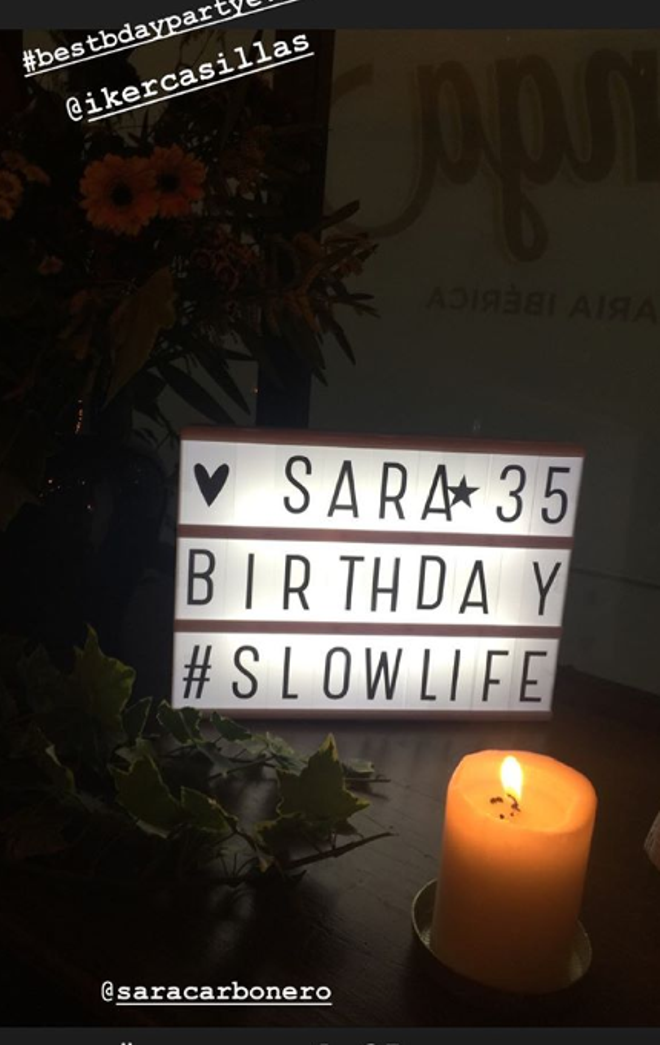 Decoración de la fiesta de cumpleaños de Sara Carbonero