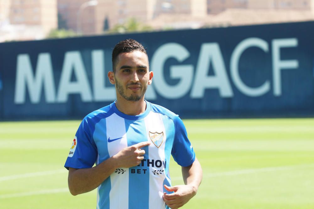 Presentación de Badr Boulahroud como nuevo jugador del Málaga CF.