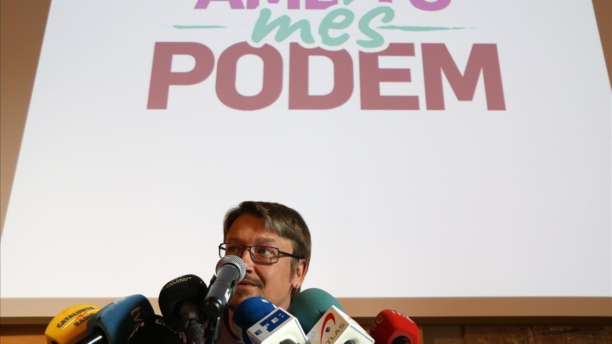 Xavier Domènech presenta su candidatura a la dirección de Podem Xavier Domènech presenta su candidatura a la dirección de Podem