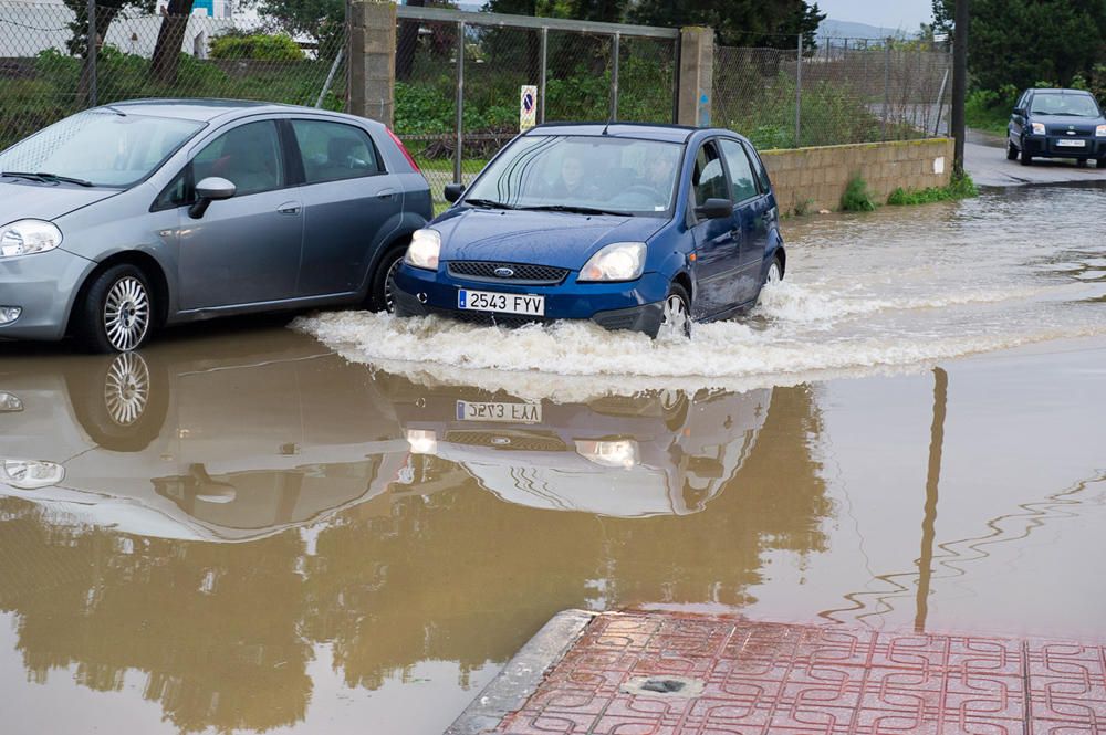 Los efectos de las lluvias en Sant Antoni.