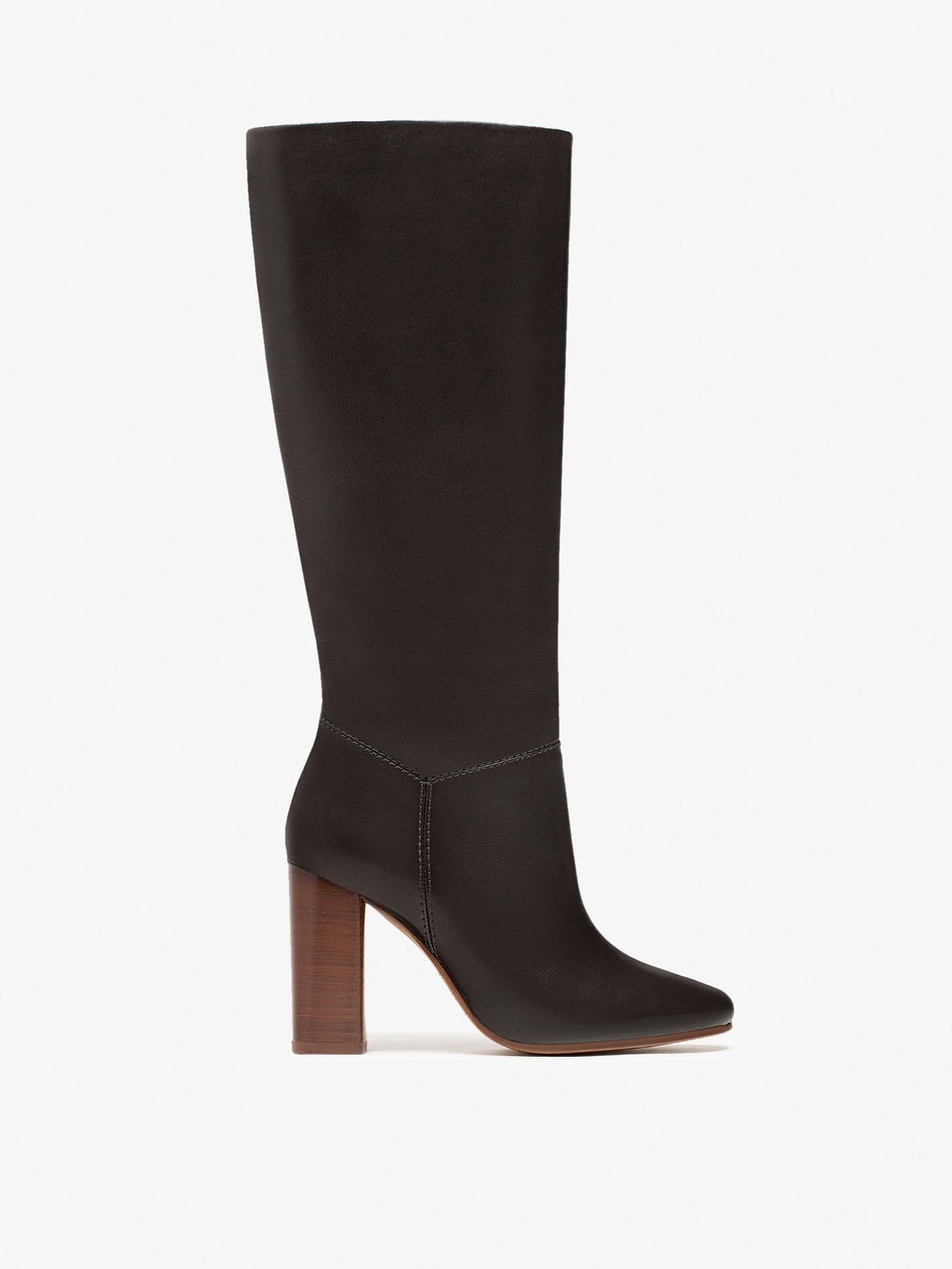 Bota piel gris, Massimo Dutti