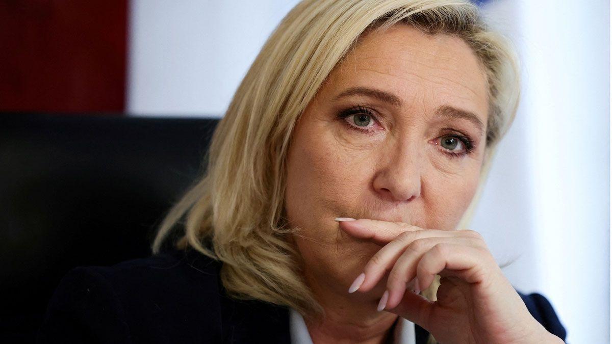 La candidata de Reagrupación Nacional en las presidenciales francesas, Marine Le Pen.