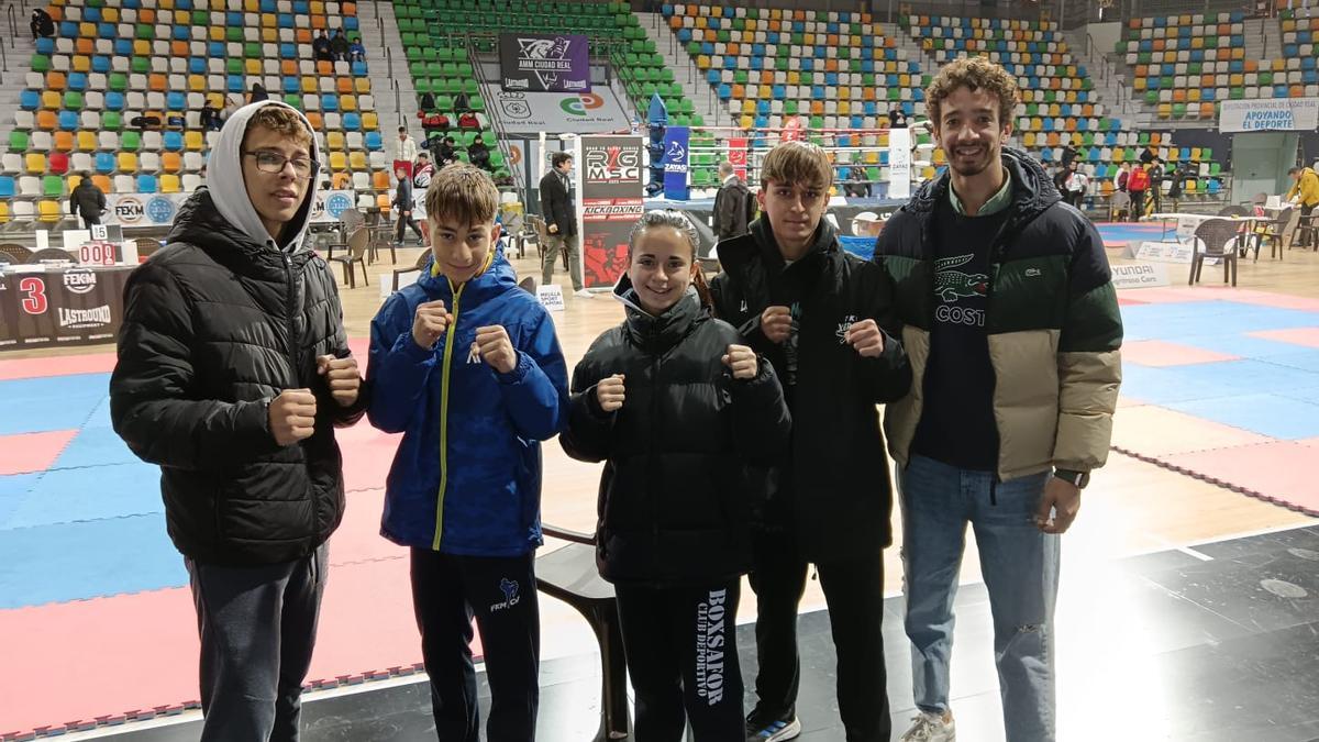 Los deportistas del BoxSafor que compitieron en Ciudad Real