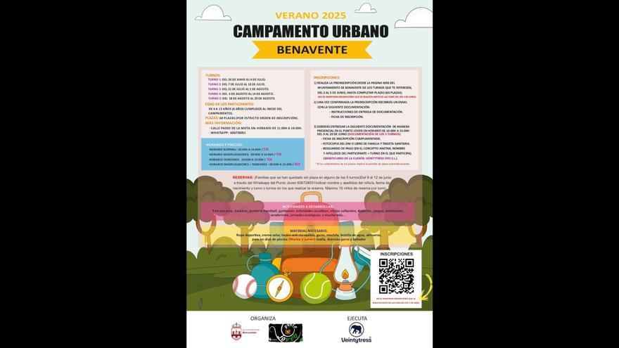Ya te puedes inscribir en los Campamentos de Verano de Benavente