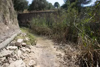 Bajada de caudal en el nacimiento del río Sants