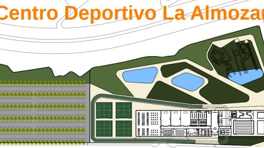 Mapa con la distribución de las futuras instalaciones en La Almozara.