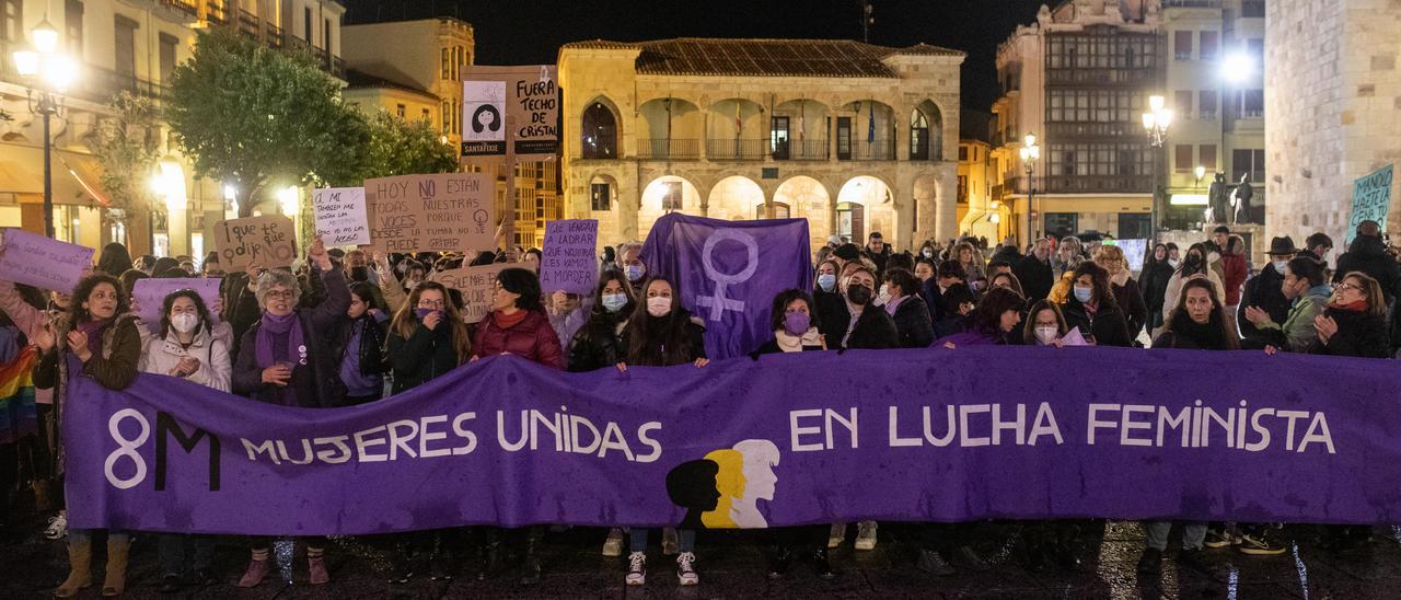 ;Manifestación del pasado 8M en Zamora capital por los derechos de las mujeres.