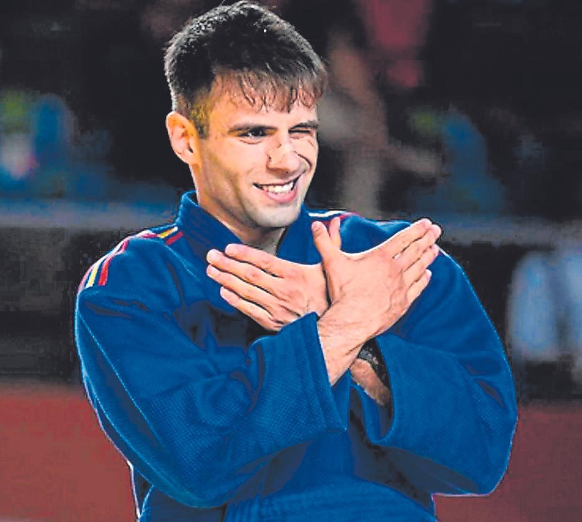 Adrián Nieto, tras una competición.