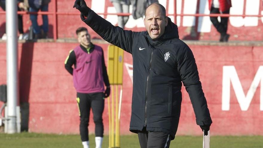 José Alberto, durante el entrenamiento.