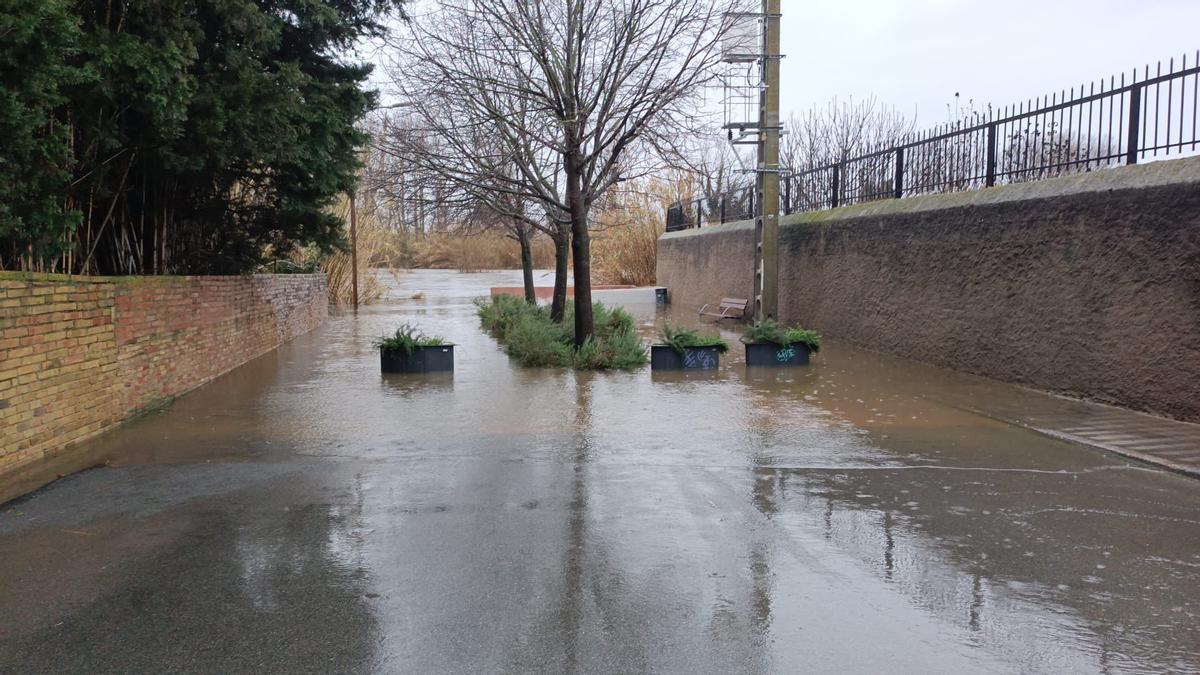 EN IMATGES | El Llobregat, afluent de la Muga, provoca inundacios a Peralada.
