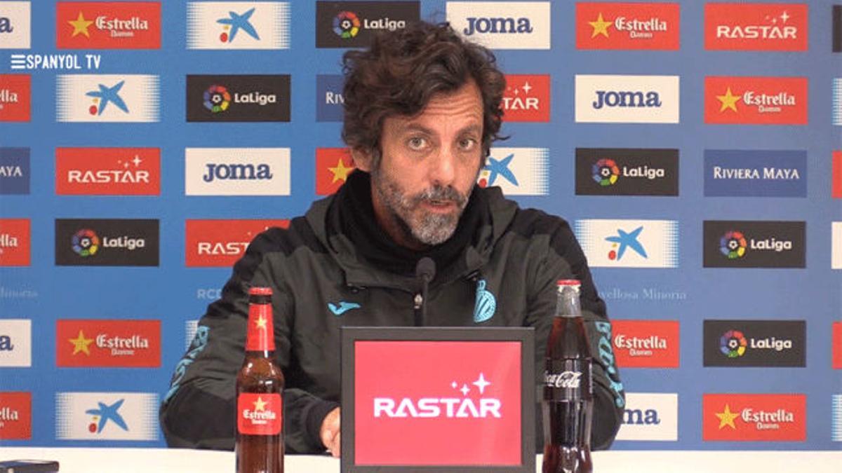 Quique Sánchez Flores, durante una conferencia de prensa