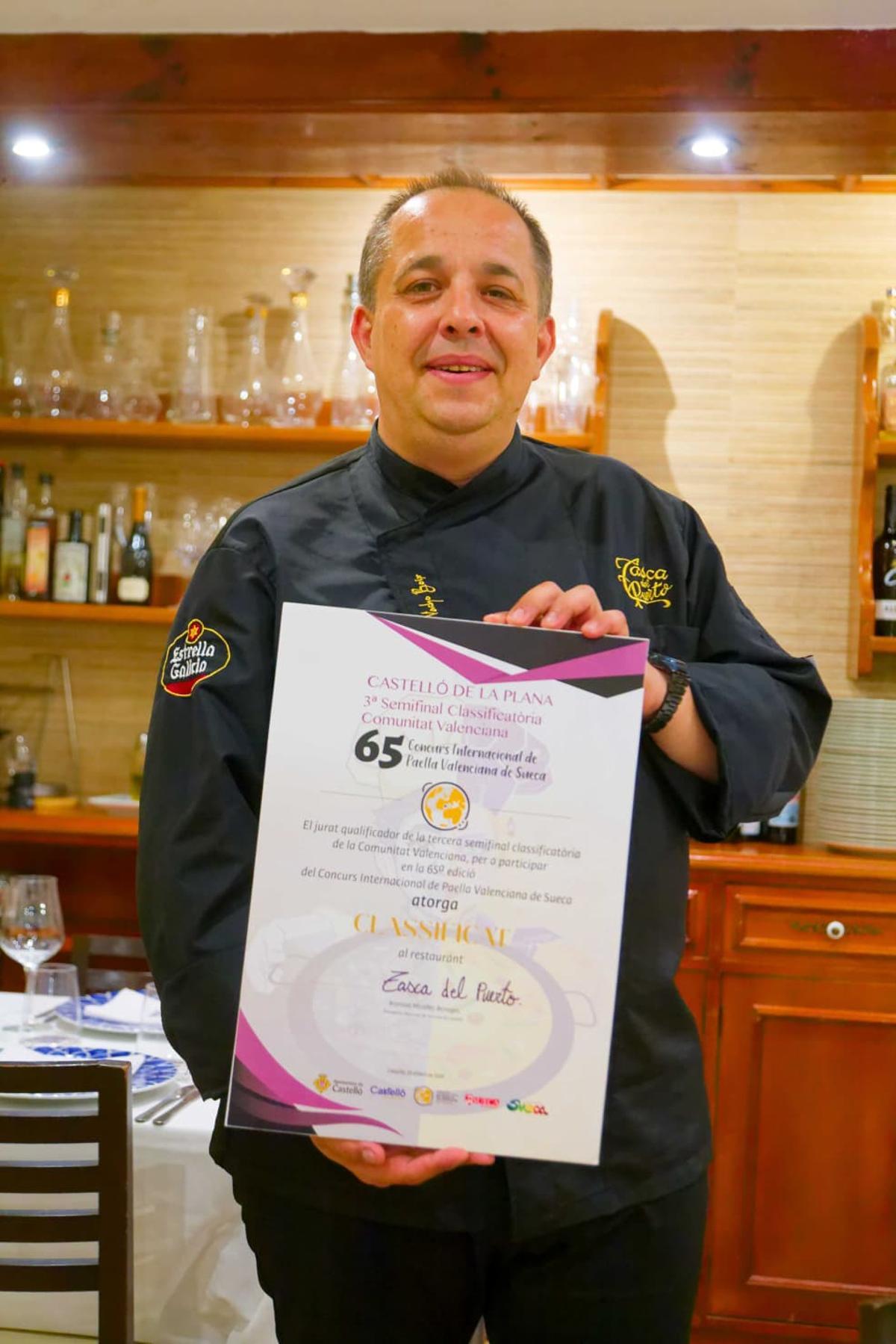 Nacho Boix, clasificado en el Concurso Internacional de Paella Valenciana de Sueca.