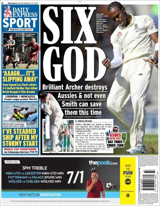 Portada EXPRESS SPORT sábado 14 septiembre 2019