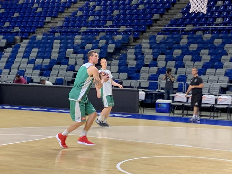 Primer entrenamiento de Rubén Guerrero con el Unicaja