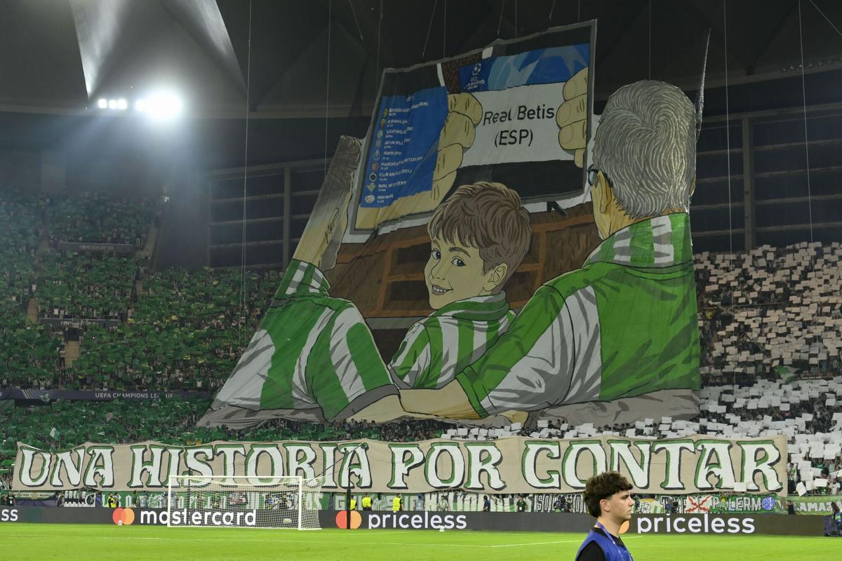 Una imagen del Real Betis - Oporto. Una imagen del Real Betis - Oporto.