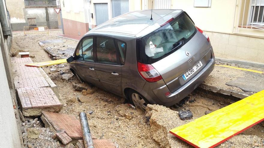 Los efectos de una tormenta en Alhama, en una fotografía de archivo.