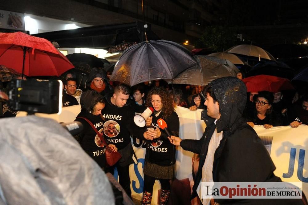 Protesta por la agresión a Andrés Martínez