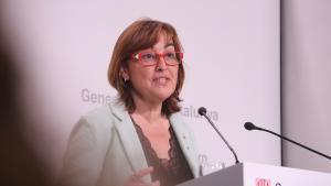 La portavoz del Govern, Sílvia Paneque, este martes en rueda de prensa