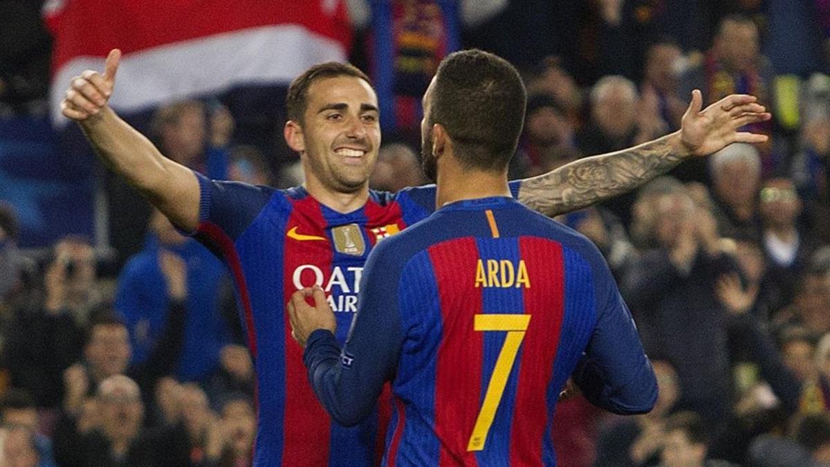 Alcácer pudo por fin celebrar un gol con el Barça