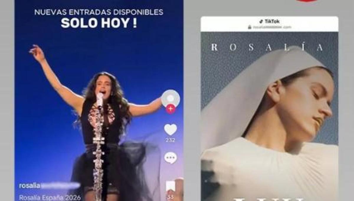 Anuncios falsos de entradas para los conciertos de Rosalía