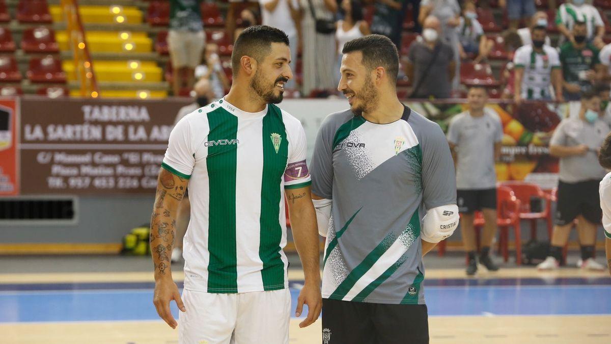 Cristian Ramos y Jesús Rodríguez, antes de un encuentro en Vista Alegre.