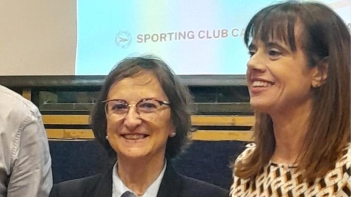 Esther Fontán y Eva Martínez Acón, en un acto