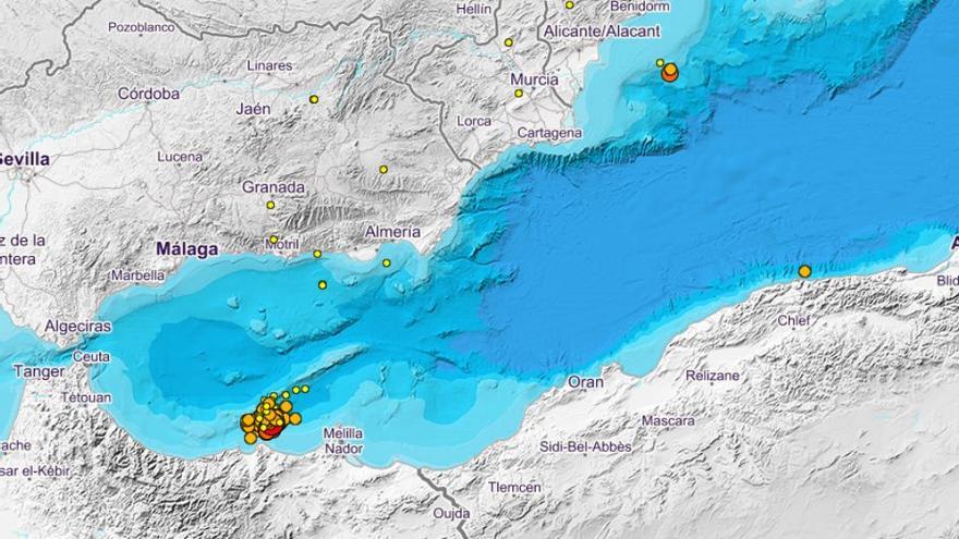 El enjambre sísmico en el Mar de Alborán