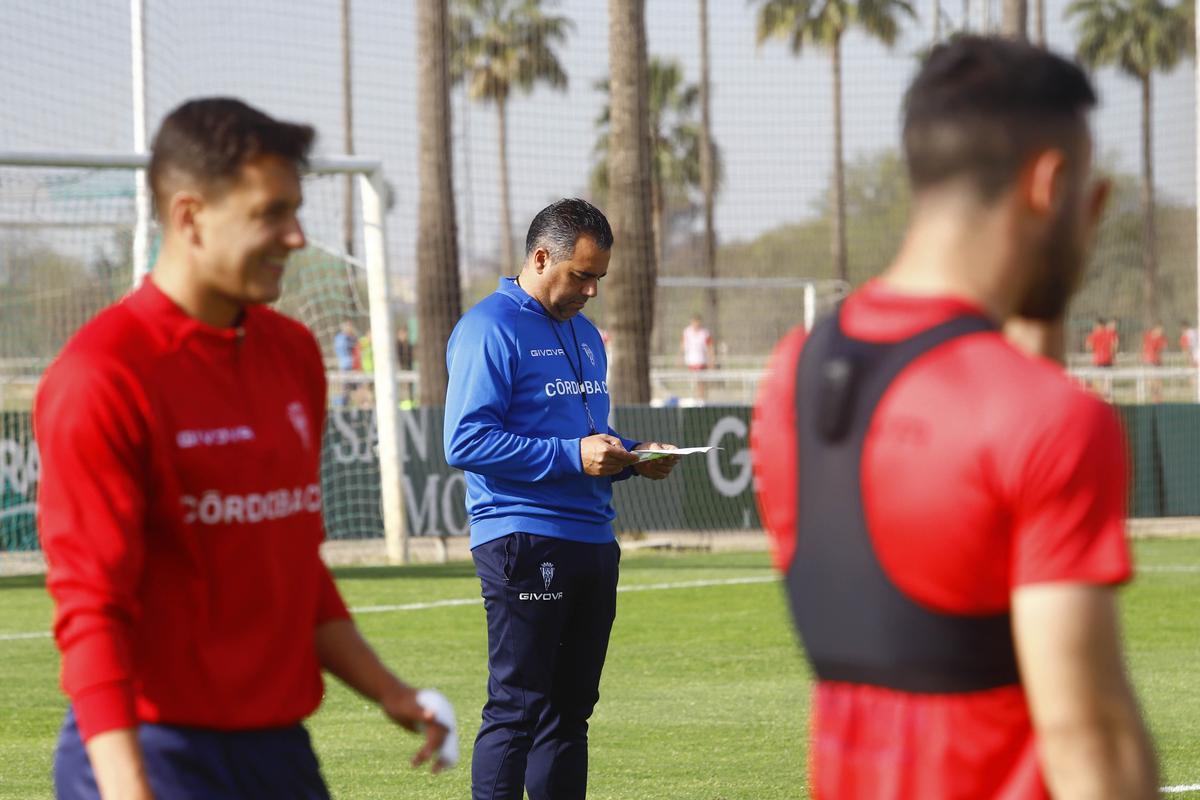 Germán Crespo, en la Ciudad Deportiva, durante el entrenamiento.